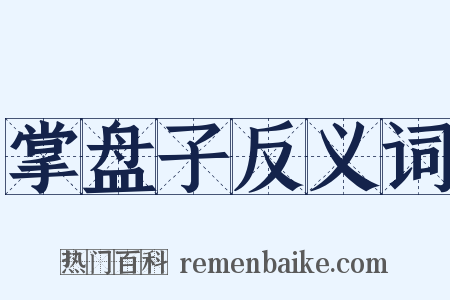 掌盘子反义词是什么意思的图片